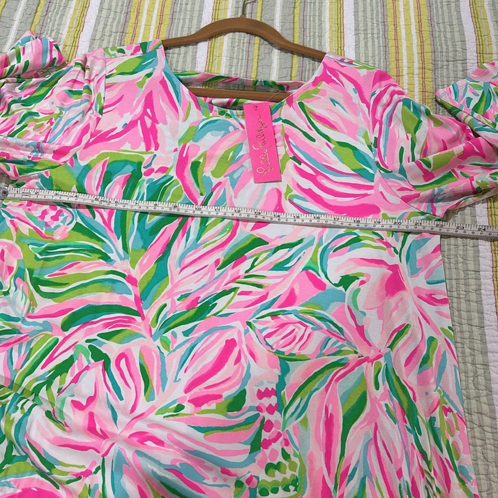 Lilly Pulitzer Tropical Pink and Green Ophelia Dress - Picture 4 of 11